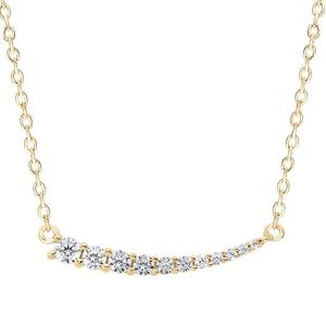 1/4Carat TW, natural diamond crescent pendant